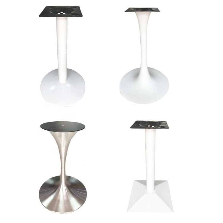 Commercial Contract Stainless steel adjustable feet outdoor table base round metal dining table legs