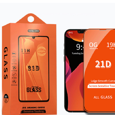 2023 New Mobile Phone Full Glue 9H HD 21D Tempered Glass Screen Protector Film For iPhone 11 12 13 14 Pro Max