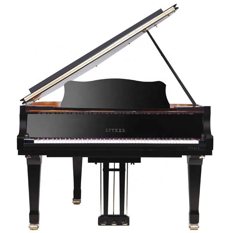 SPYKER HD-W186G Giant Grand Piano Acoustic, Black Polish Concert for hotel Bar Bookstore