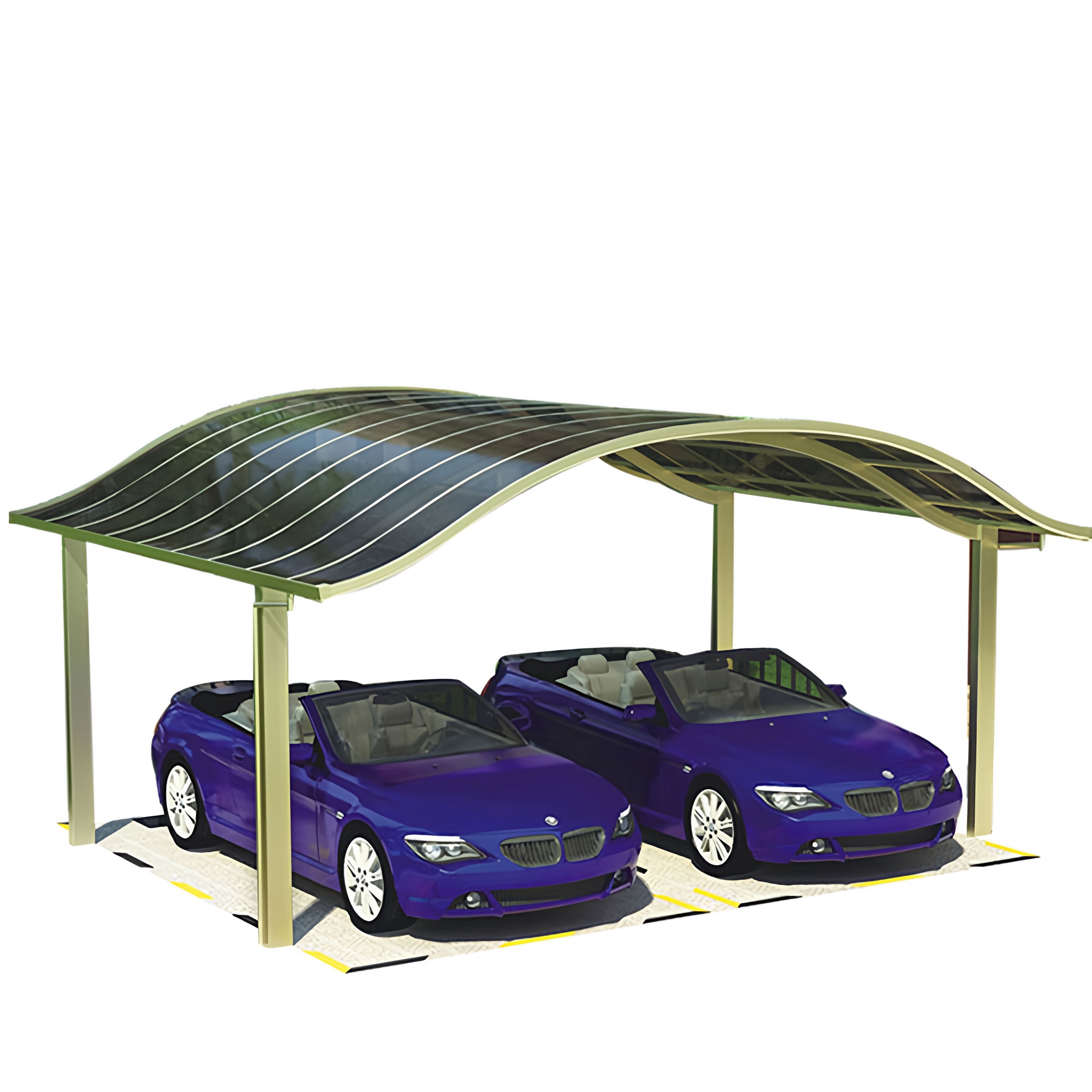 Professional Factory High Quality Aluminum Carport Polycarbonate M Shape Carport Shelter Backyard Gazebo