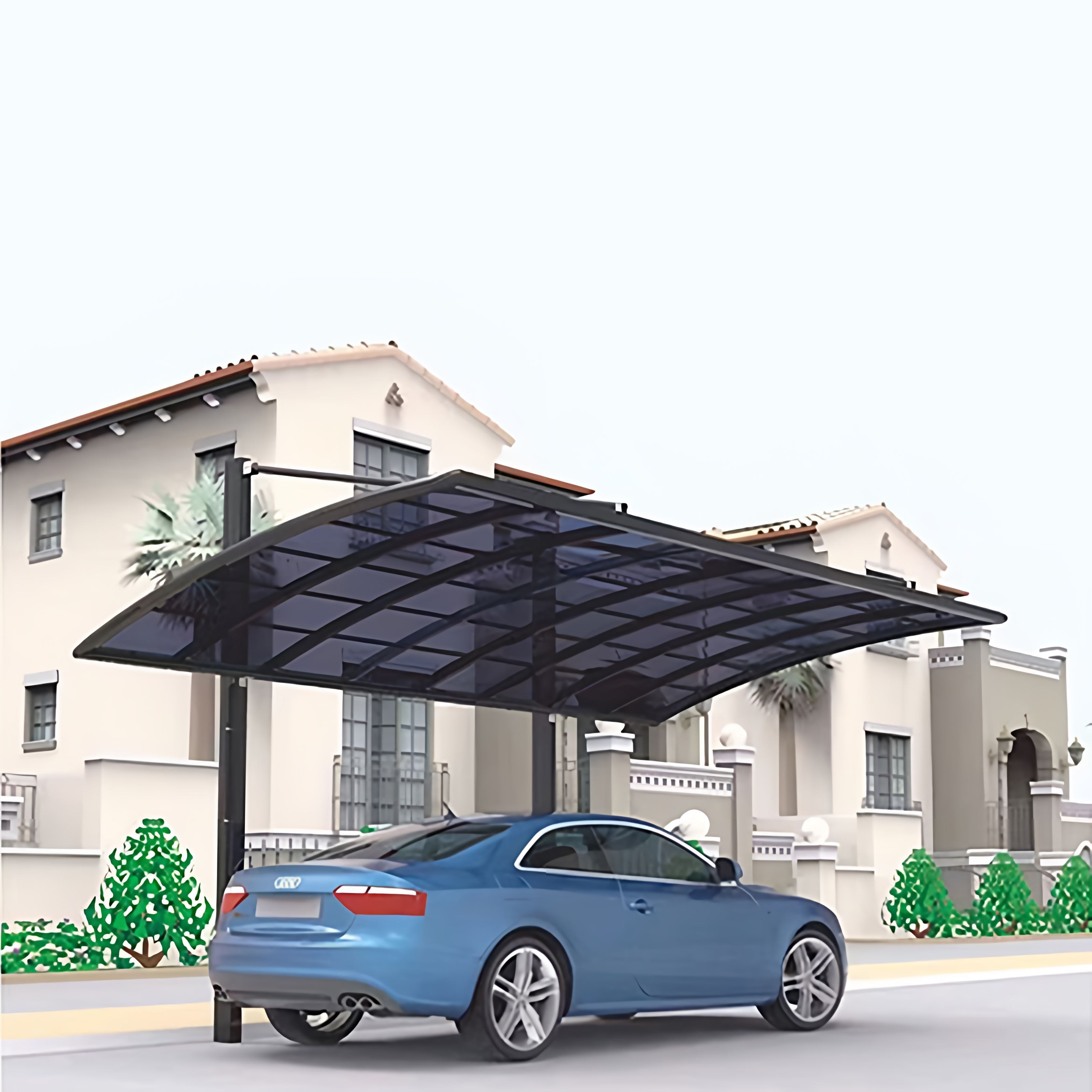 Factory Cheap Price Aluminum Carport Polycarbonate Big Shape Carport Shelter For Skyscraper