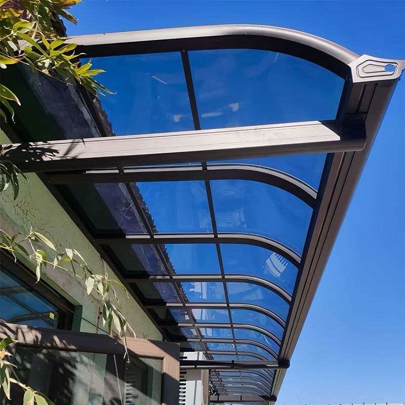 Professional Factory Aluminium Frame Front Window Door Canopy And Polycarbonate Canopy Awning For Sun Protection