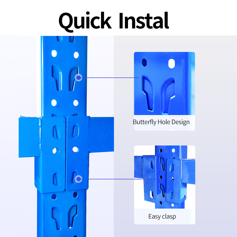 Metal Storage Rack Boltless Shelving Systems Steel Industrial Multiple Tiers Galvanized Garage Shed Modular Shelving