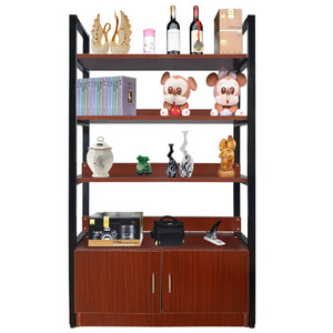 5 Tier Industrial Bookshelf with cabinets Standing Storage Shelf Display Shelving Units for Living Room Bedroom