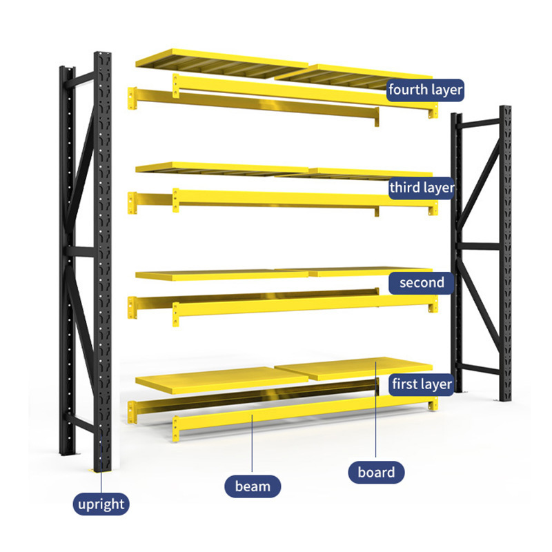 4 Tiers Boltless Storage Racking Garage Shelving Shelves Unit Stacking Racks For Home Office School Restaurand etc.