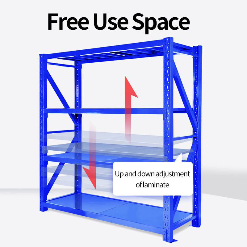 Heavy Duty Load-Bearing 300kg/Layer Multifuncional Warehouse Steel Boltless Storage Stacking Rack & Shelves