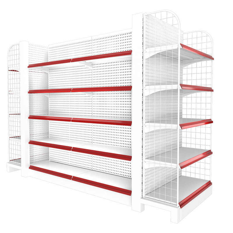 Factory Wholesales Retail Grocery Store Metal Display Supermarket Racks Customization Supermarket Shelves Shelf Dimensio