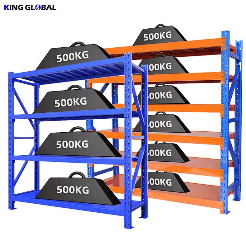 Wholesale Metal Light Duty Storage Rack Pallet Boltless 4 Tier Assemble Medium Duty Long Span Shelving Warehouse Shelve