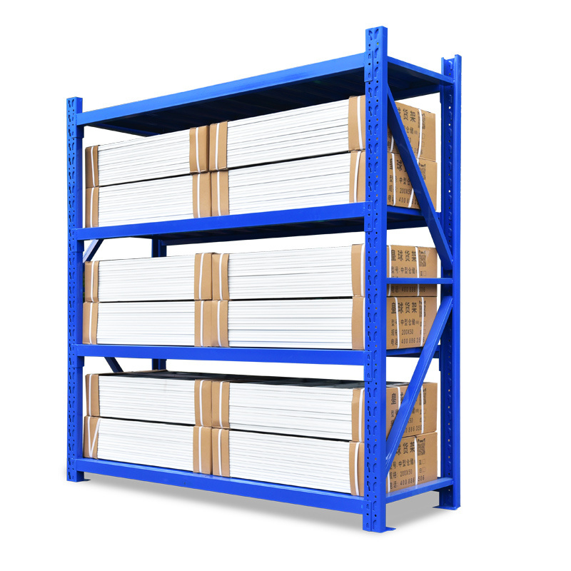 Adjustable 4 Layers racking metal Shelf boltless Mental Steel Stacking Rack&Shelves for Garage Warehouse Storage