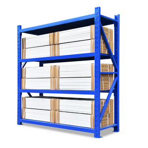 Adjustable 4 Layers racking metal Shelf boltless Mental Steel Stacking Rack&Shelves for Garage Warehouse Storage