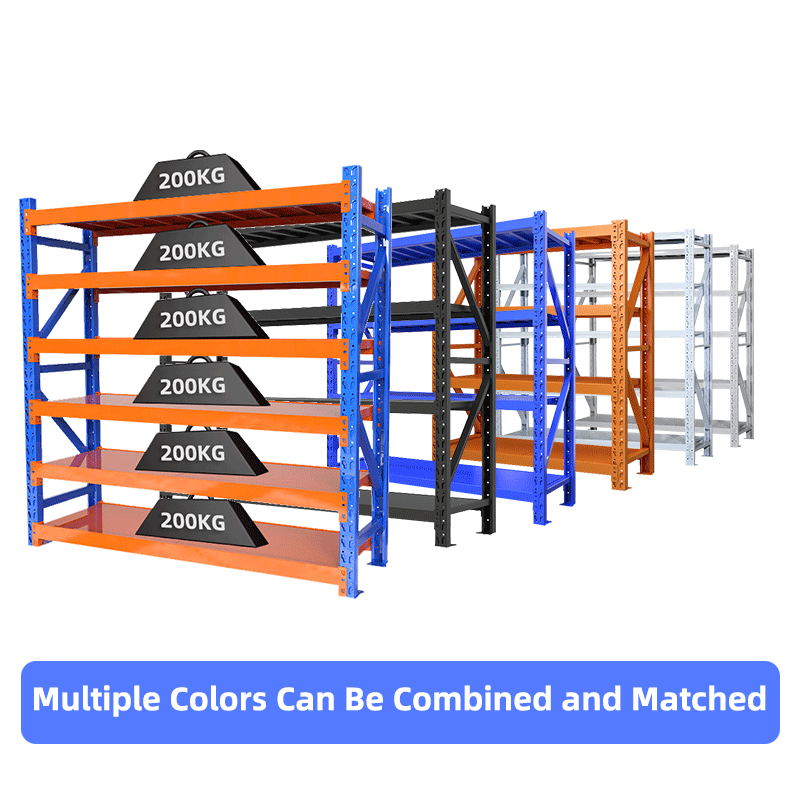 200kg/Layer Adjustable Sheving Industrial Metal Steel Logistics Boltless Storage Stacking Shelves Unit System Warehouse Racks