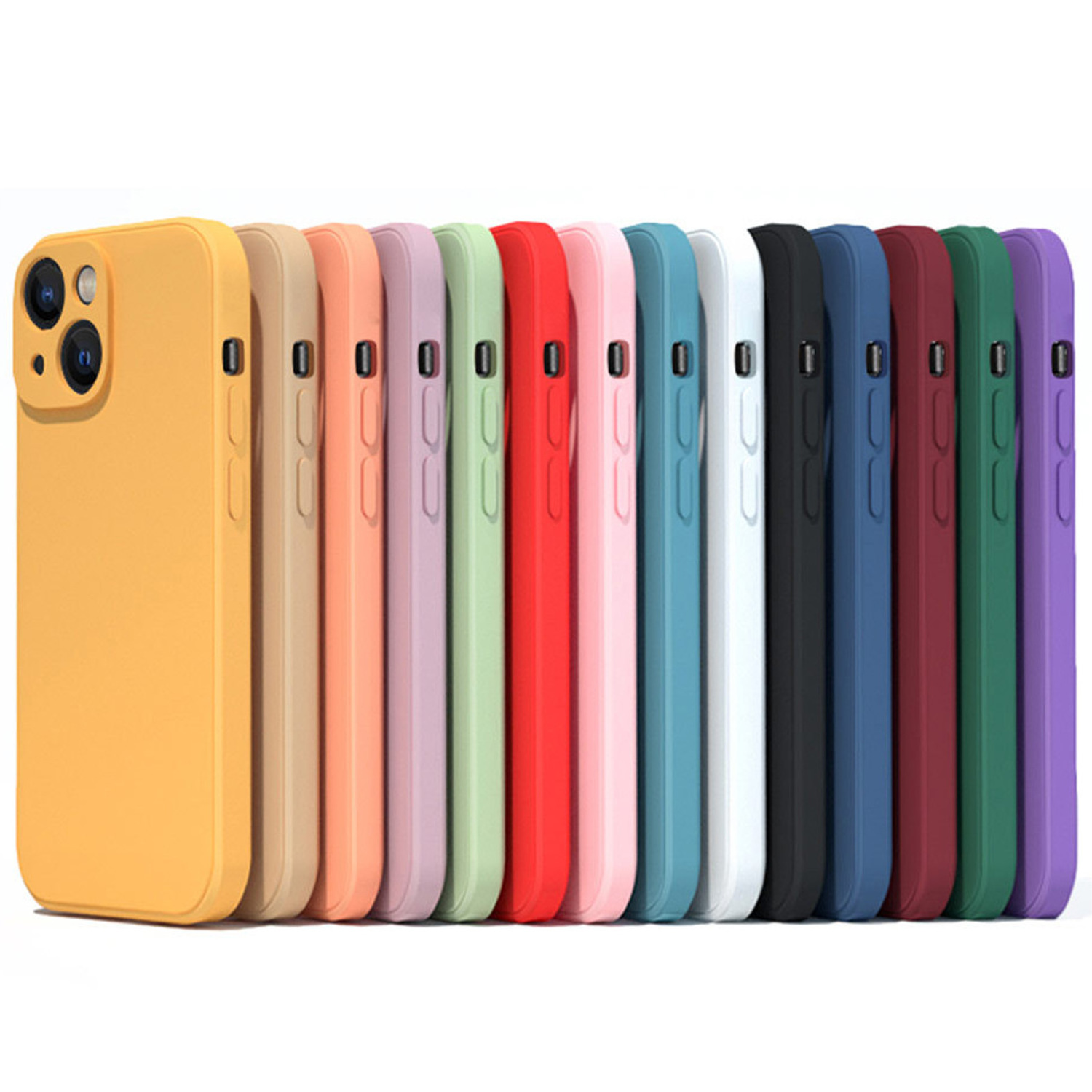 For iPhone 15 Case Silicone TPU Soft Shockproof Slim Thin  Cell Phone Protective Cover Case For iPhone 15 Pro Max 14 Pro