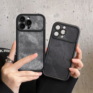 Creative Jeans Washed Denim Texture PU Leather Shockproof Mobile Phone Accessories Cover Case For iPhone 11 12 13 14 15 Pro Max