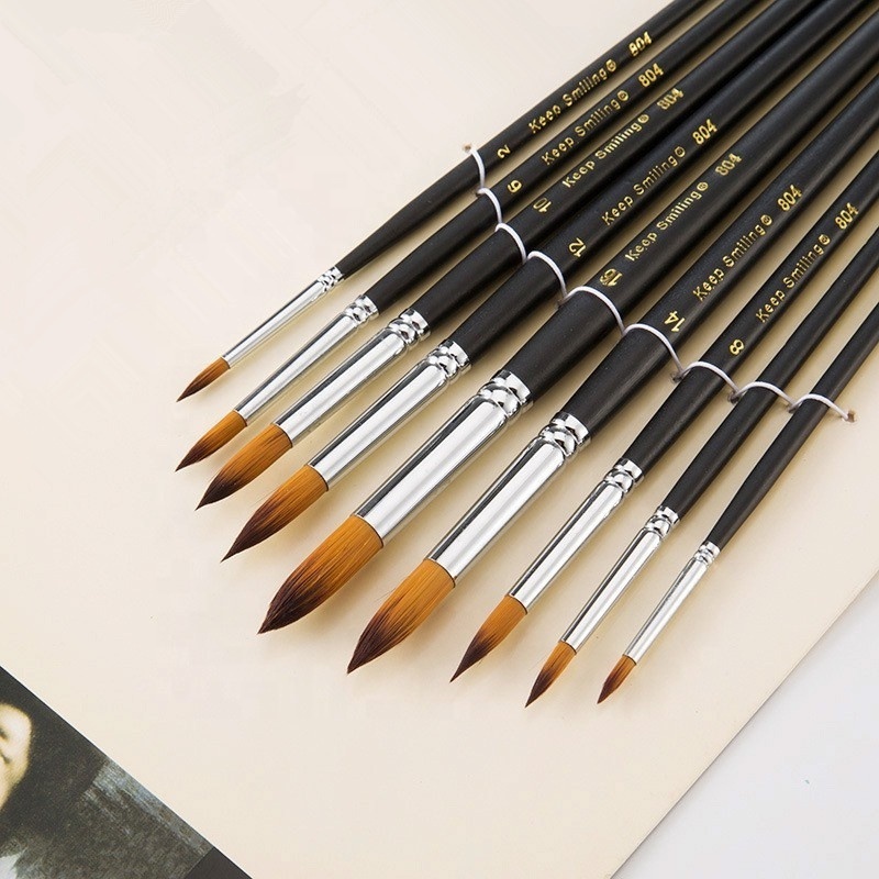 9 black matte Painting pens set Water Chalk Acrylic Oil Painting Brush Art supplies