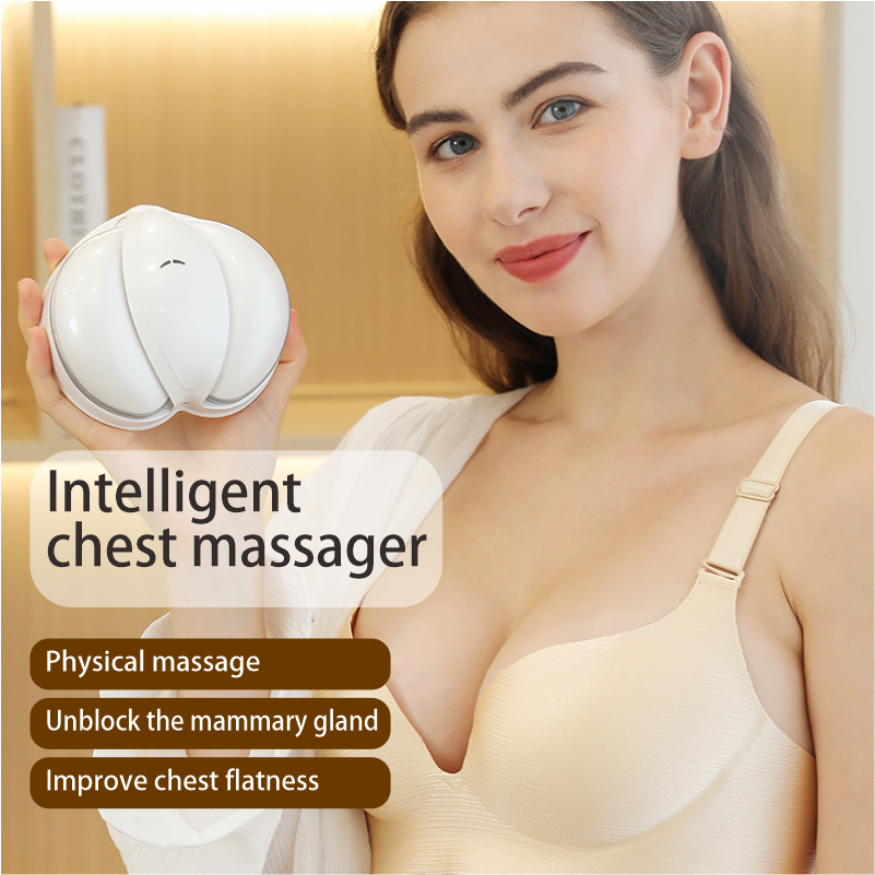 USB Wireless Breast Massager Portable Electric Vibration Bust Lift Enhancer Machine with EMS Infared Vibration Function