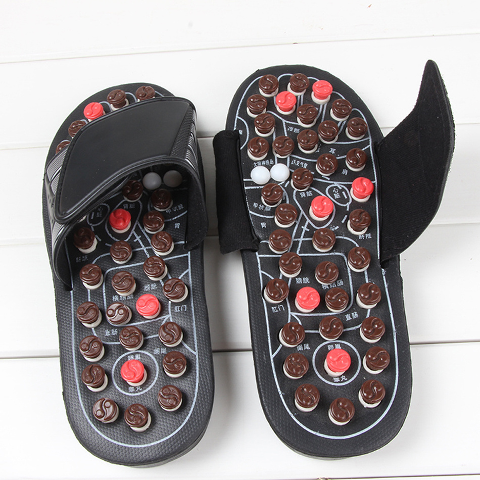 health rotate nodes simulated human finger pressure non-slip EVA soles foot acupoints massage acupressure foot massage slippers