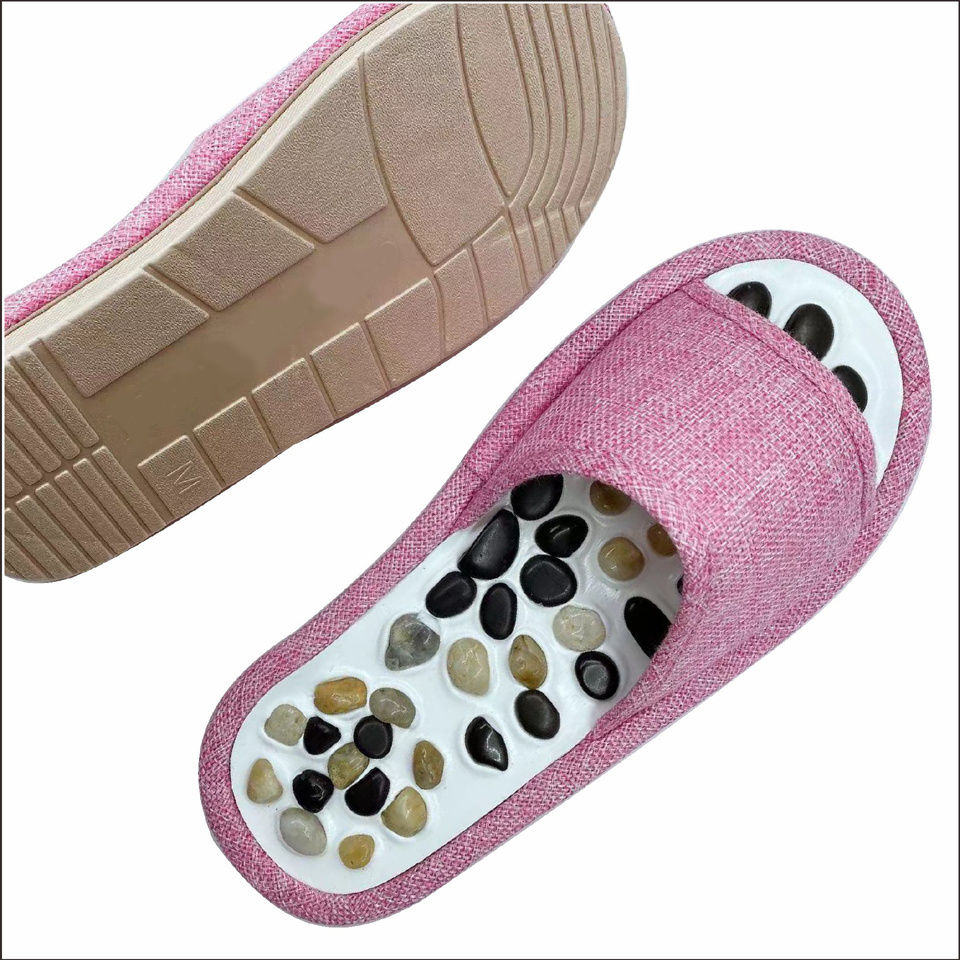 Acupressure Slippers Soles Therapeutic Reflexology Sandals Stone Pebbles Non-slip EVA with Natural Massage Foot Massager Wenzhou