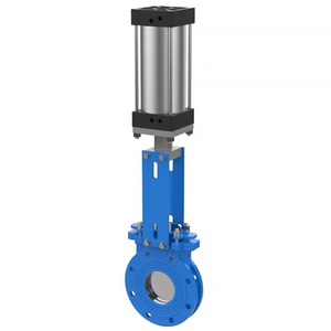 Pneumatic Cast Steel Knife Gate Valve Cartridge Valve with Flange Grouting Feature for Gate Valves Category