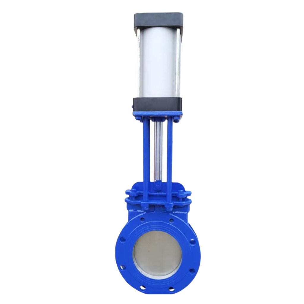 Pneumatic Cast Steel Knife Gate Valve Cartridge Valve with Flange Grouting Feature for Gate Valves Category