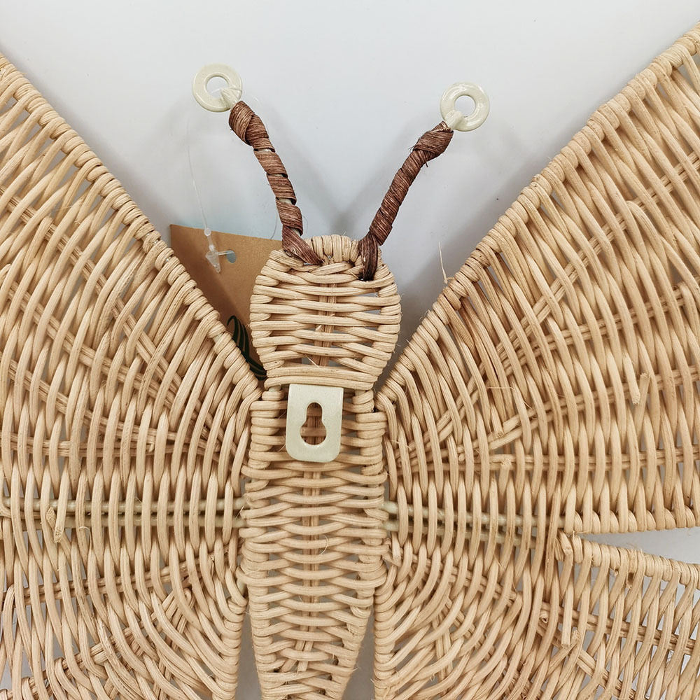 Handmade Rattan Butterfly Art Hanging Wall Decor Rattan Home Decoration