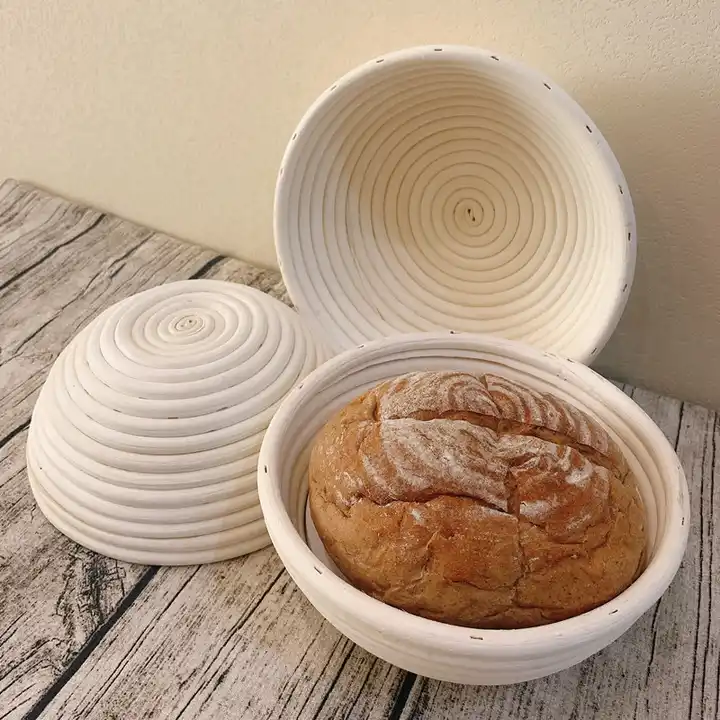 Huangtu Banneton Bread Proofing Basket Set 10 Inch Oval 9 Inch Round Sourdough Supplies with Baking Tools Bread Lame Scraper