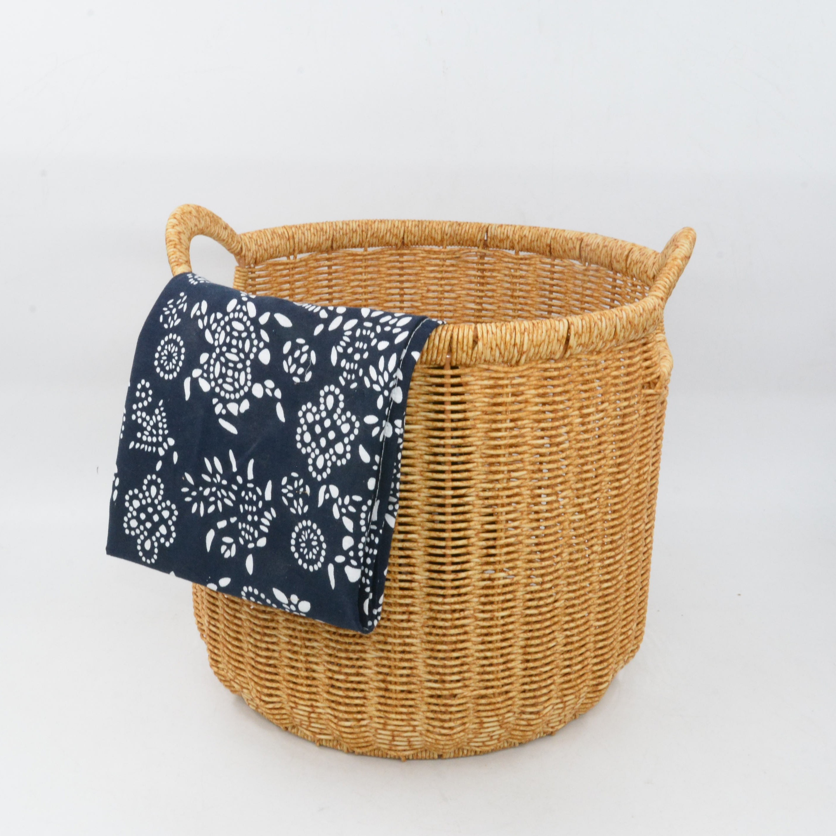 Rattan Round Wide Storage Baskets With Wholesaler Weave Washing Woven Laundry Basket