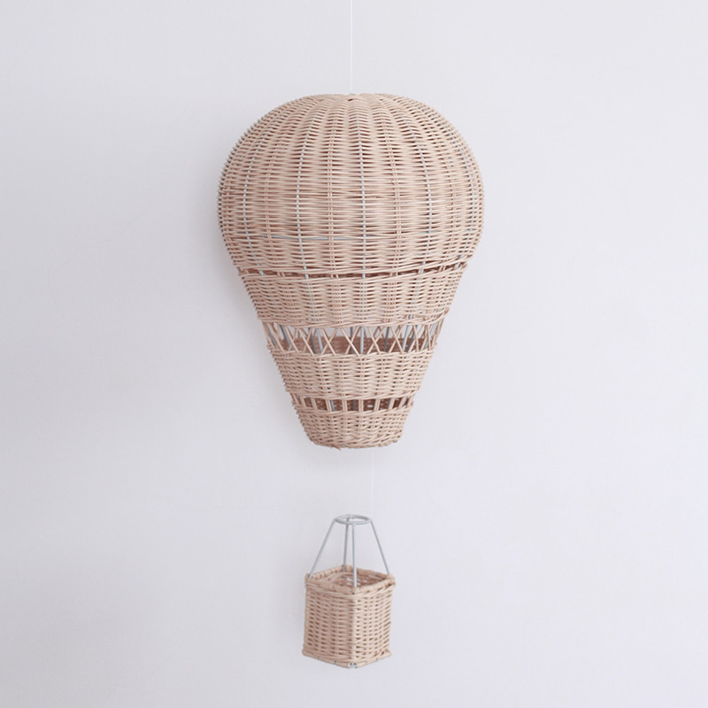 Rattan Hot Air Balloon Wall Decor Woven Wall Hanging Hot Air Balloon for Kids