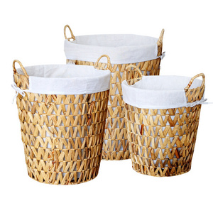 mesob ethiopian empty baskets  handicraft product handmade rattan decorated woven gift baskets in bulk baskets water hyacinth