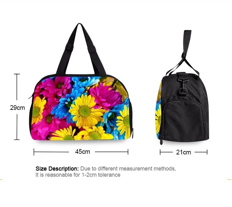 Retail Sublimated Custom Printing  Duffle Bag  CanvasTravel Bag Shoulder Bag