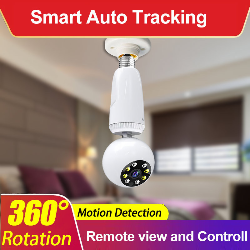 Bulb camera 360-degree HD night vision wireless wifi mobile phone remote control 1080p CCTV hidden camer