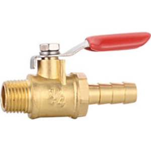 M*H MINI BALL VALVE 1/4" Brass Water Mini Ball Valve With Hose Barb Pipe Tubing Fitting Coupler