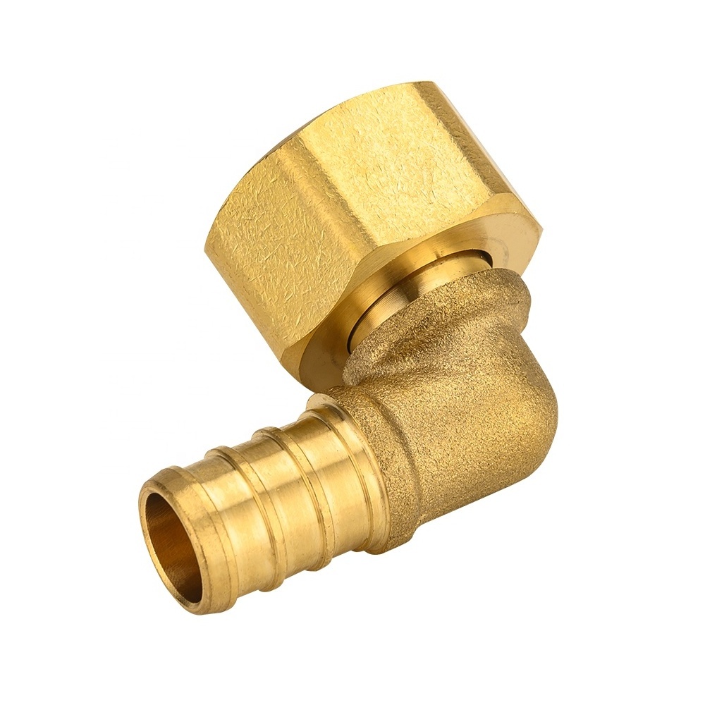 Lead Free Brass F1807 Pex Elbow Swivel Nut plumbing fitting