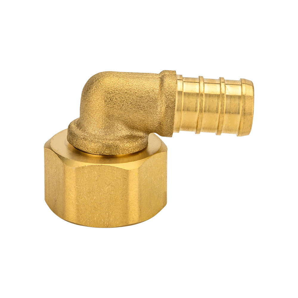 Lead Free Brass F1807 Pex Elbow Swivel Nut plumbing fitting