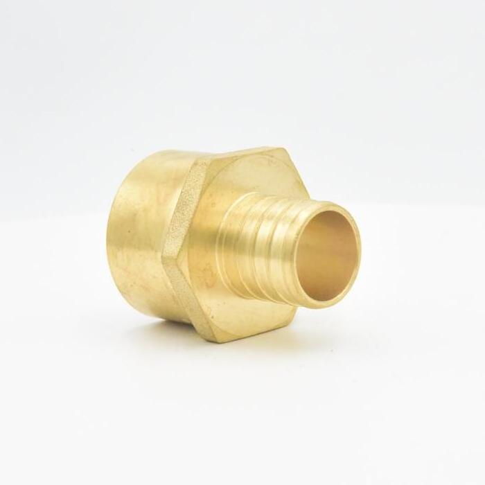 PEX FEMALE ADAPTER LEAD FREE BRASS BARB x FIPT 1