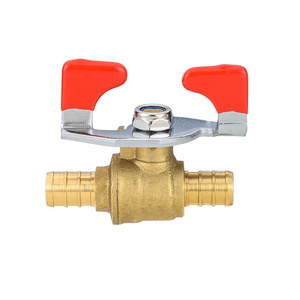 High Quality Pex X Pex Ball Valve 1/2" Brass Ball Valve