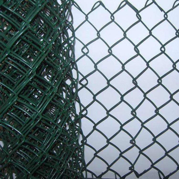 2 meters high chain link fence, galvanized wire and pvc coated wire