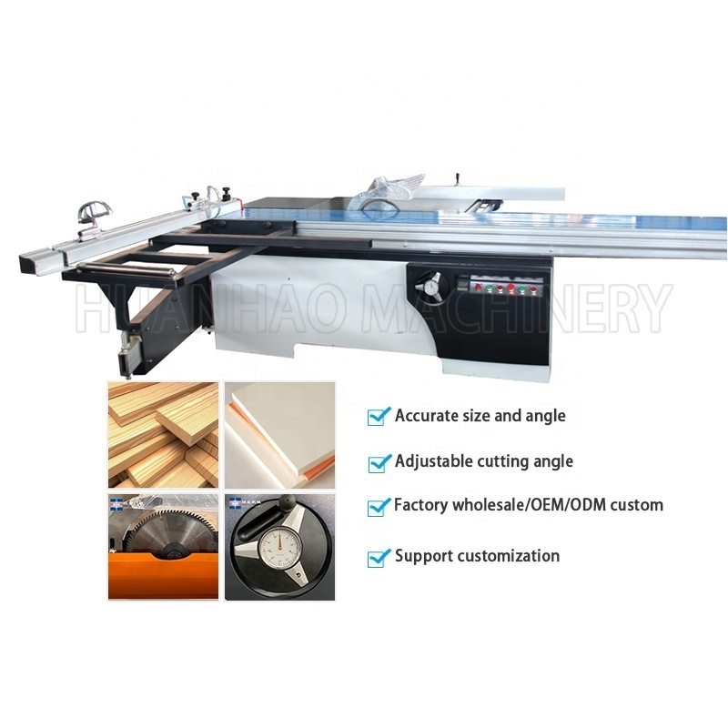 Industrial Precision 3200mm Wood Cutting Sliding Table Panel Saw Machine For Woodworking Mj6132d