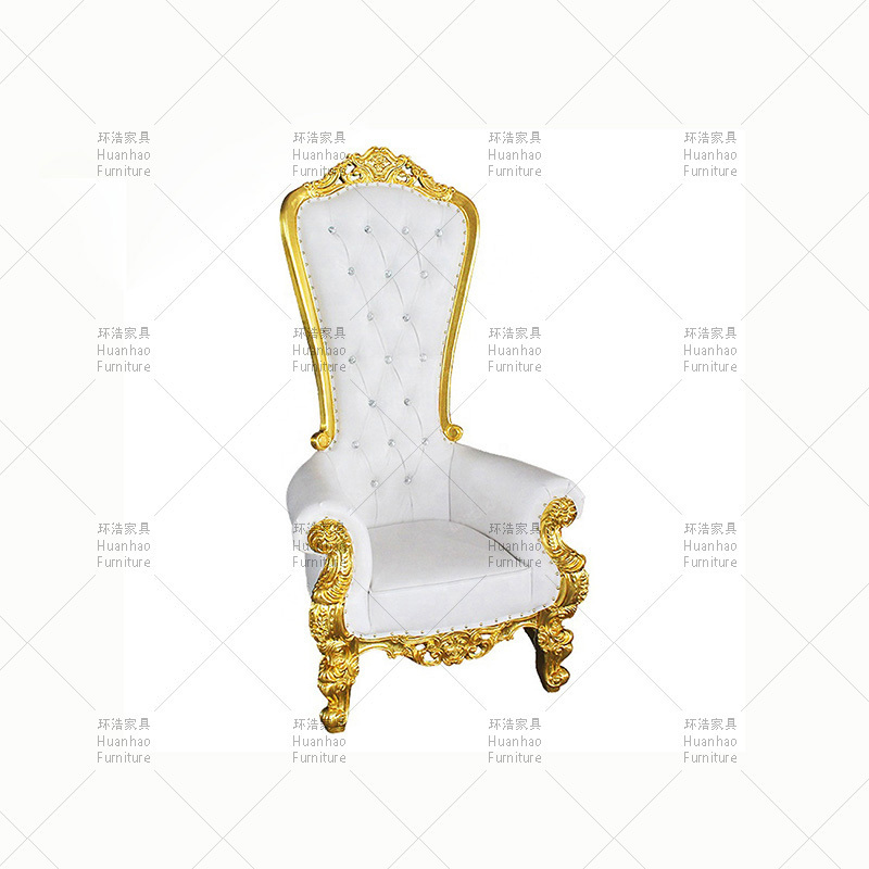 wholesale cheap hair salon chairs high back white queen king throne chair for rental luxury wedding party