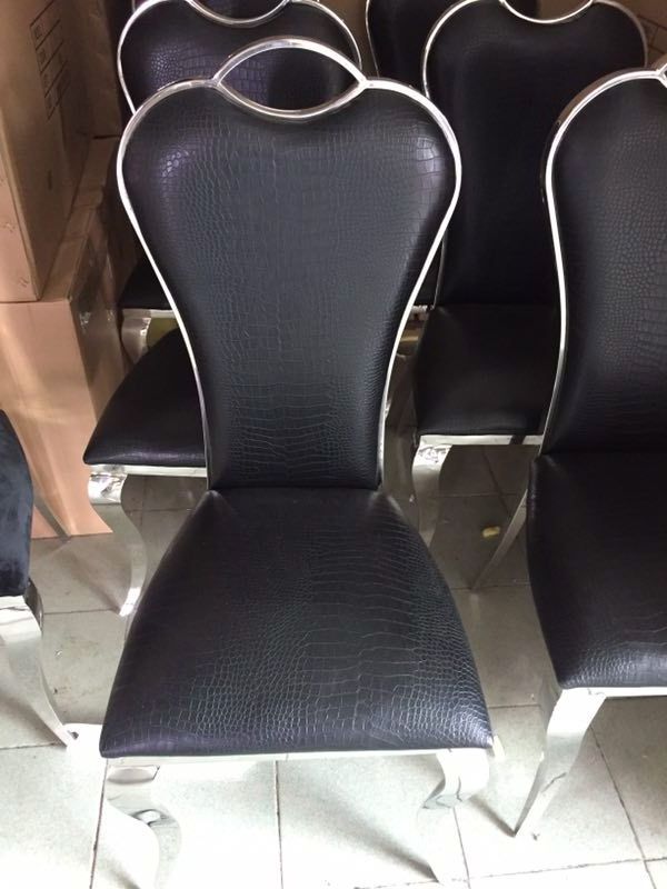 Fashion design crown royal chair cheap hotel chairs with stainless steel frame