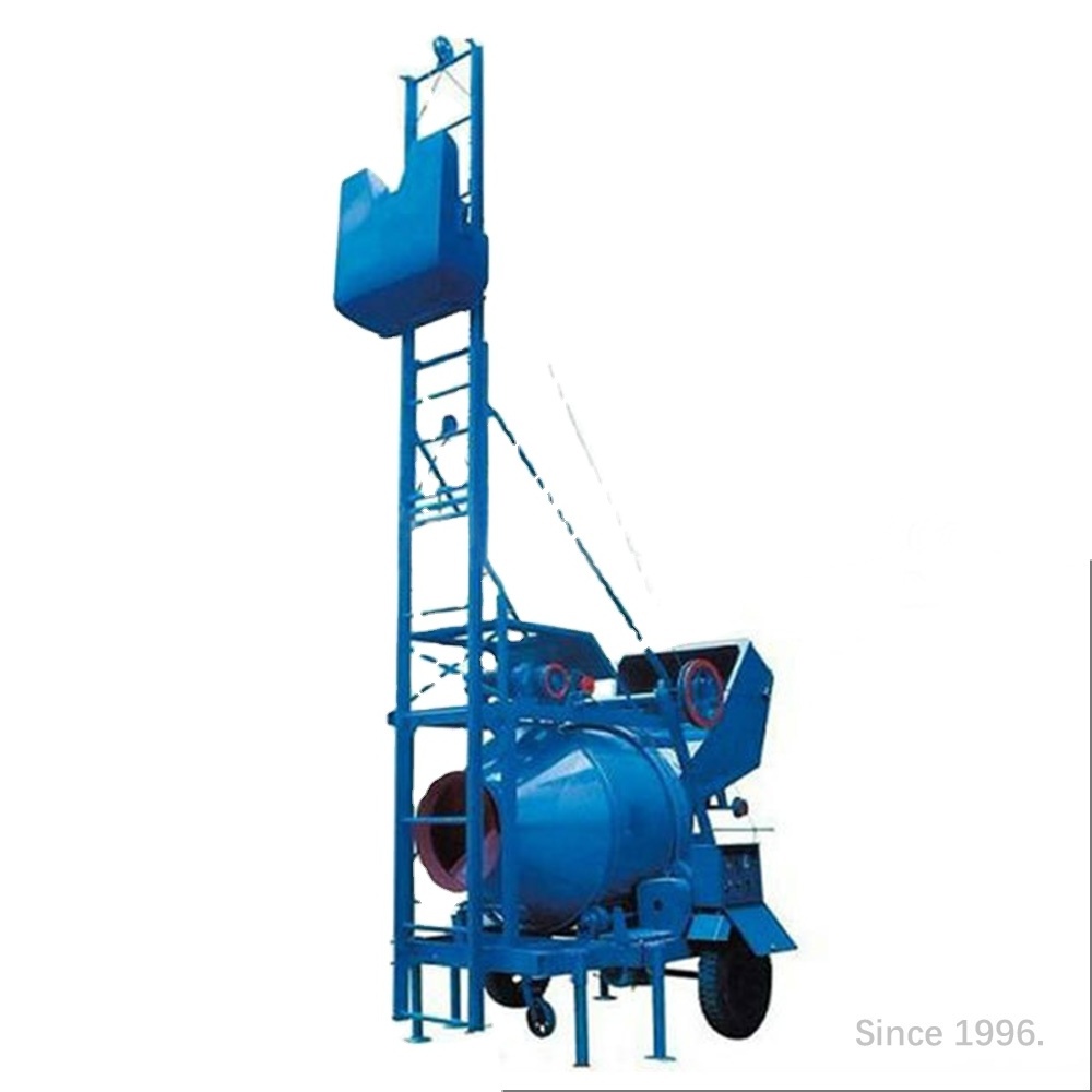 Popular JZC300 electric types of concrete mixer machine small with lift lift