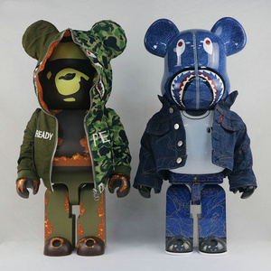 Ready To Ship 1000% 70cm Camouflage Shark Bearbrick King Kow Companion Fashion Action Figures Of Living Room Decoration