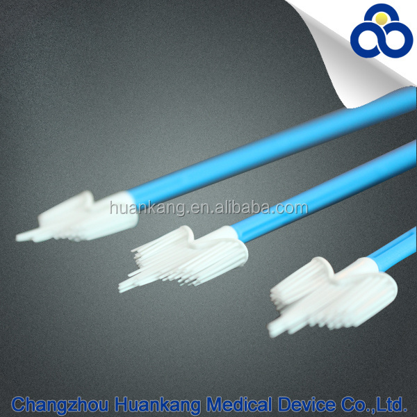 Disposable Gynecological broom type cervix cervical scraper sampler brush with CE&ISO13485