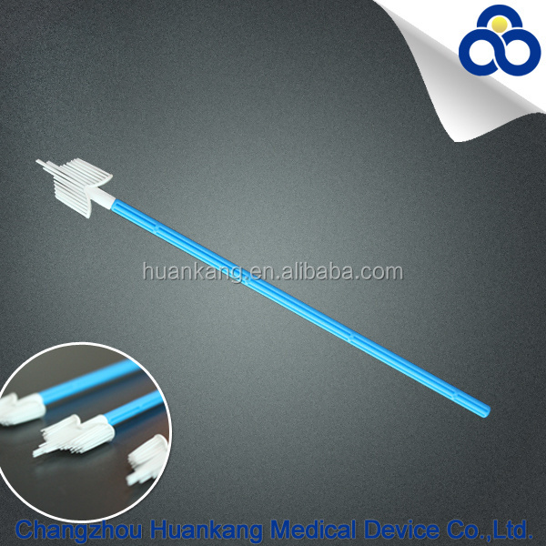 Disposable Gynecological broom type cervix cervical scraper sampler brush with CE&ISO13485