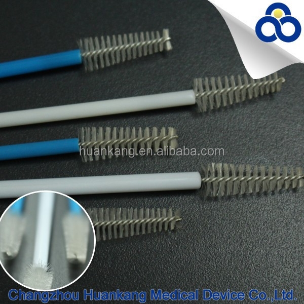 disposable sterile broom type cervical brush and scraper