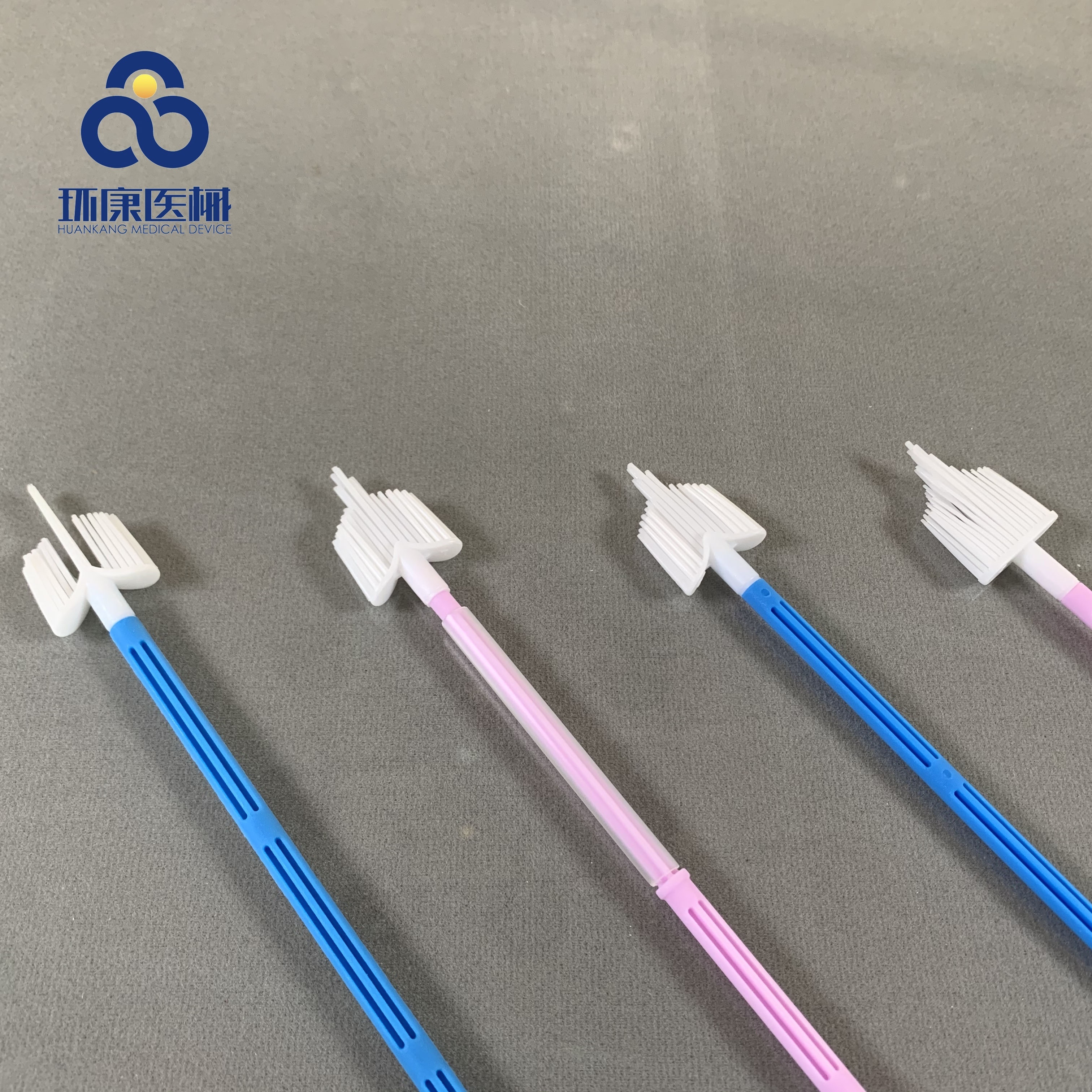 disposable sterile broom type cervical brush and scraper