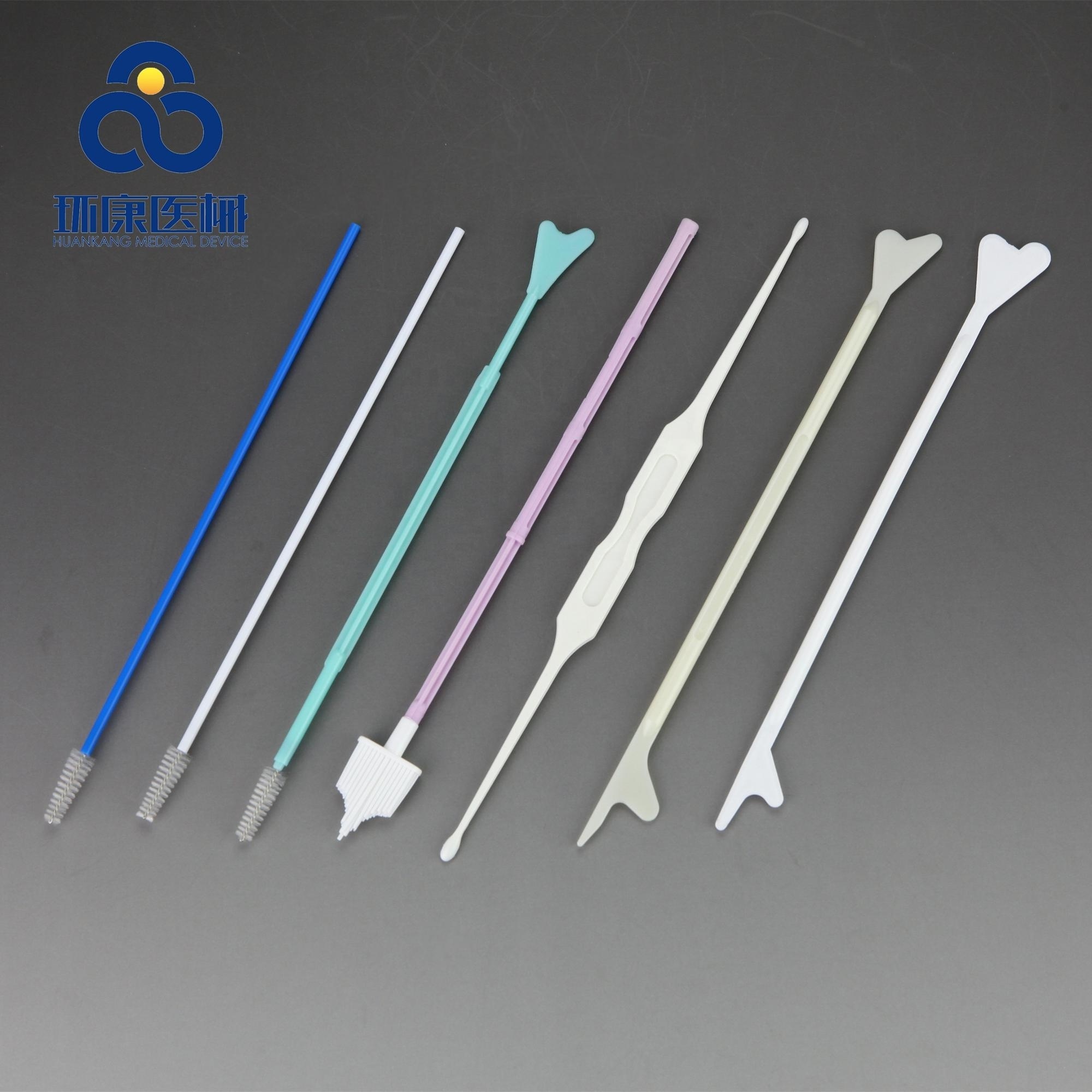 disposable sterile broom type cervical brush and scraper