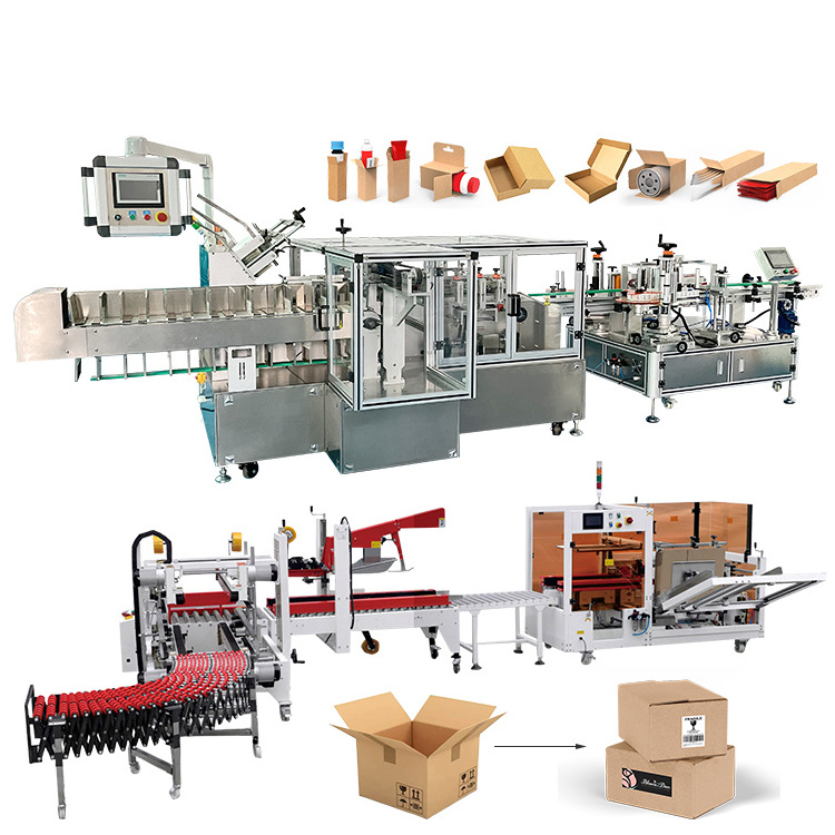 Huanlian Packing Machine Carton Box Filler Case Tape Sealing Machine Corrugated Cardboard Box Packing Machine