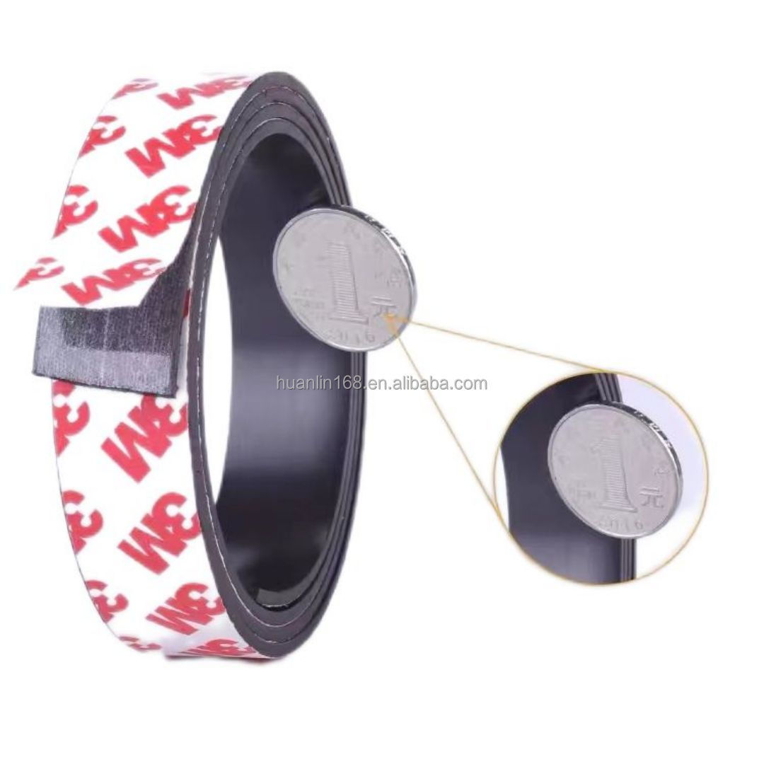 Hot Sale Permanent Isotropic Soft Rubber Magnet Adhesive Strip/Sheet/Roll Welded And Bent Shape For Fridge Wholesale