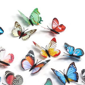 DIY Home wall Decoration stickers 12 simulated butterfly refrigerator magnetic stickers 3d 3D butterfly wall stickers