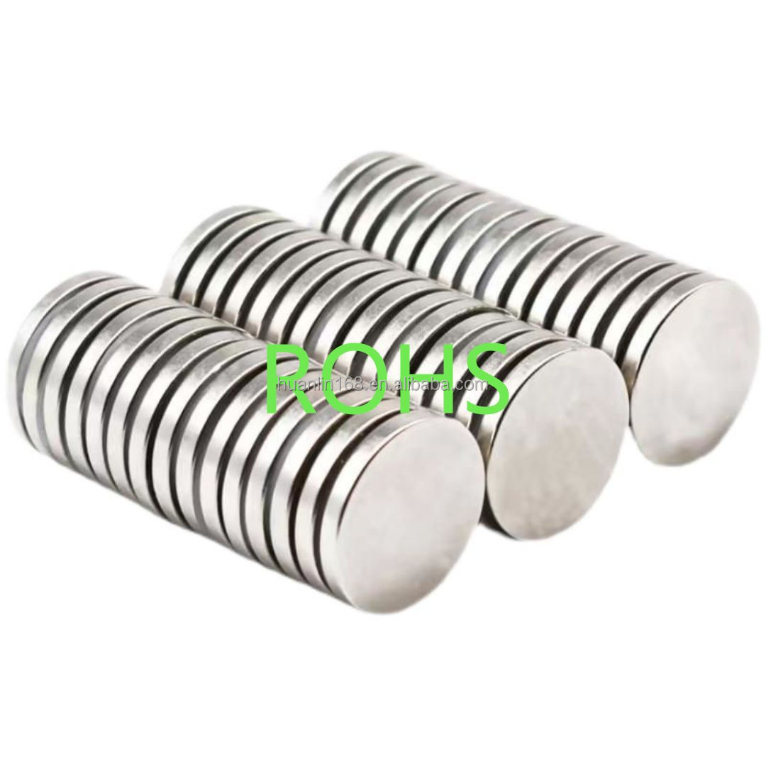 Industrial N35 Grade Neodymium Magnet Composite Iron Nitride and Ndfeb Gold Nickel Coated Magnetic Material Sheet Cylinder